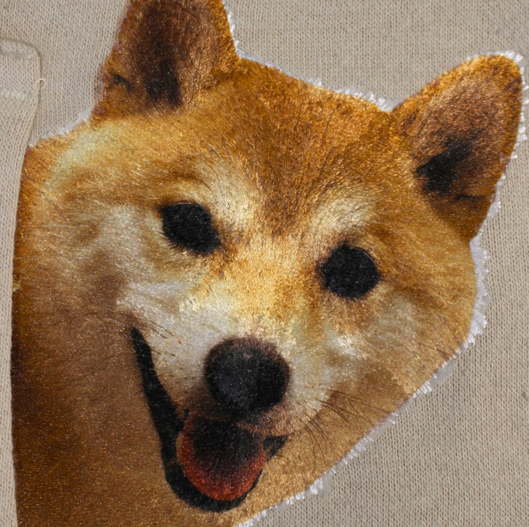 柴犬の生刺繍作品、けんたくんの表情を再現